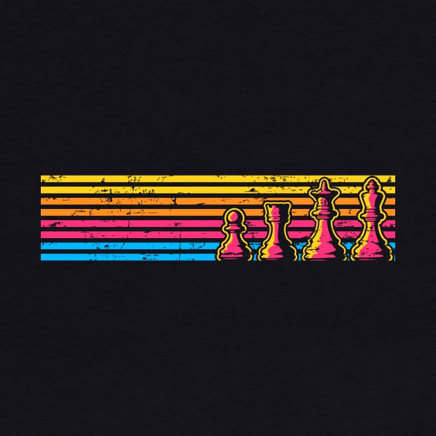 Neon Retro Chess by artlahdesigns